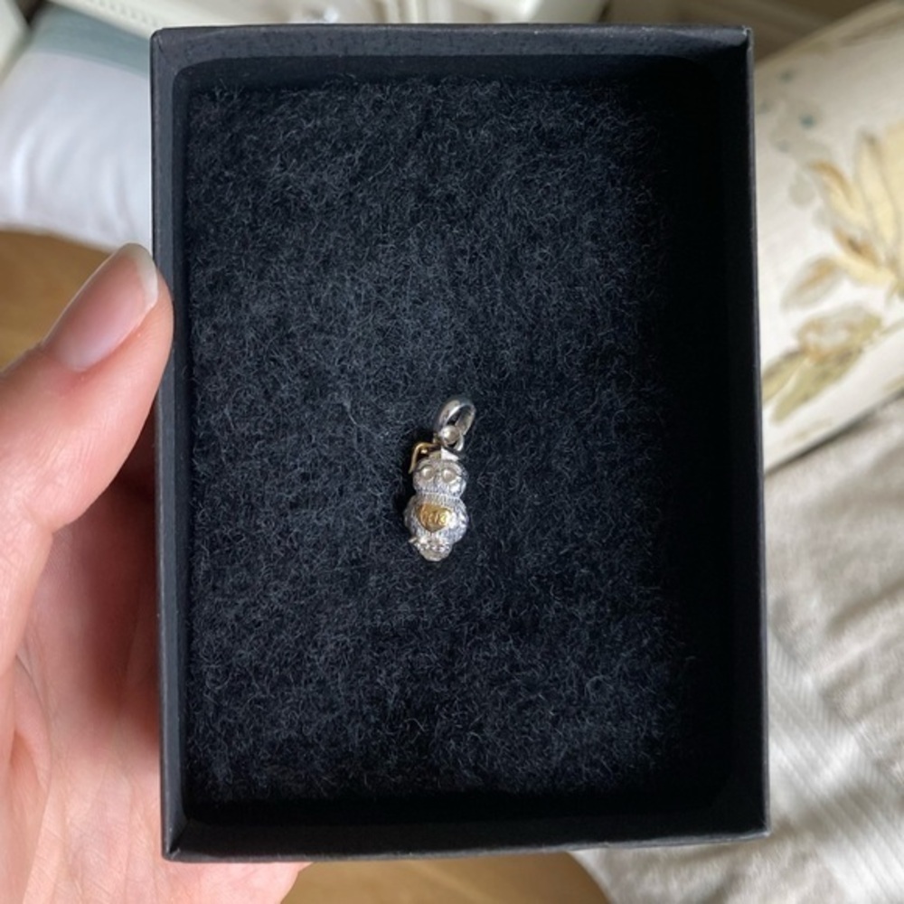 Sterling Owl Charm‎